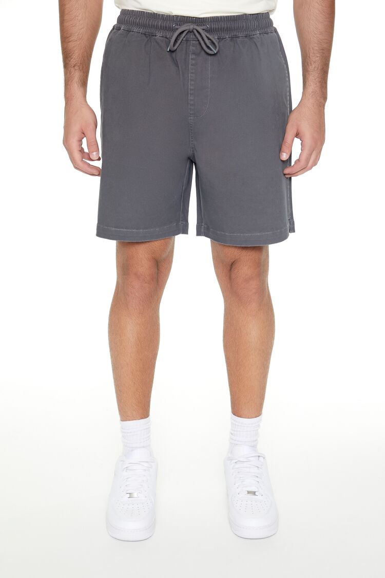 Vented-Hem Drawstring Shorts