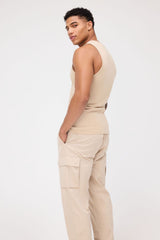Scoop Neck Ribbed Tank Top
