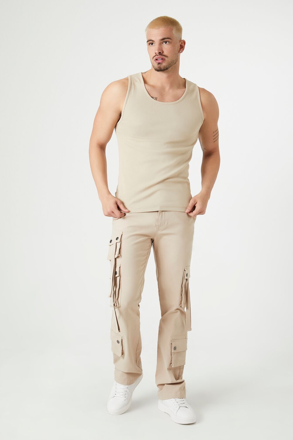 Scoop Neck Ribbed Tank Top