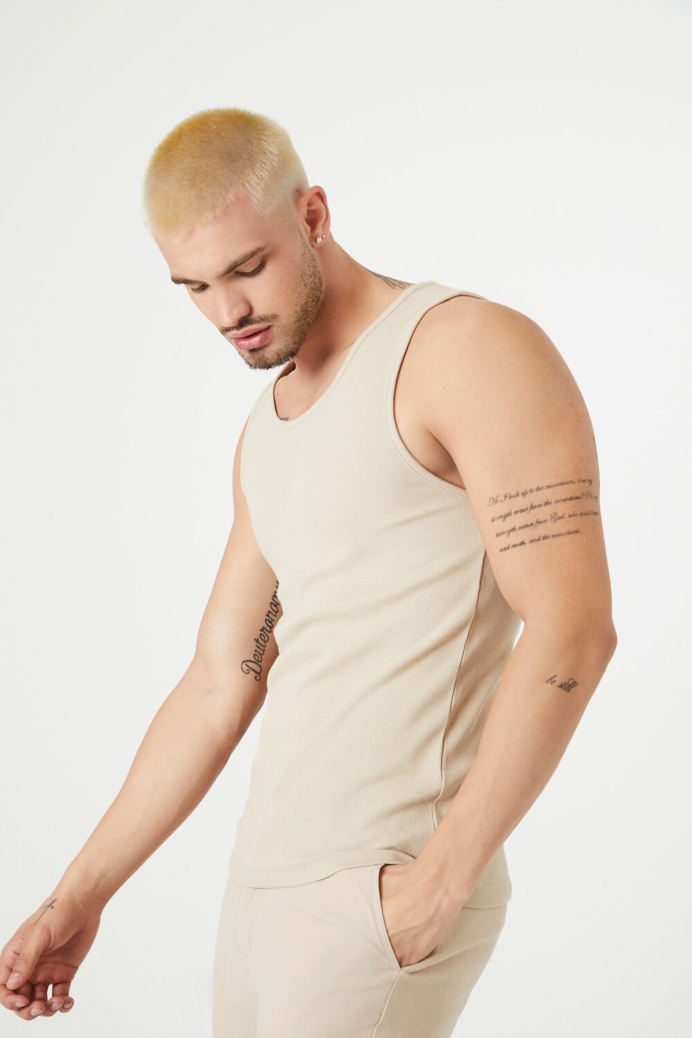 Scoop Neck Ribbed Tank Top