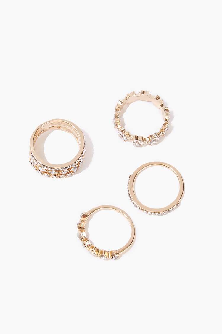 Rhinestone Ring Set