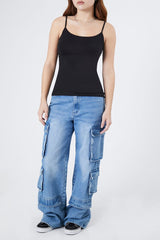 Cotton Scoop Neck Cami