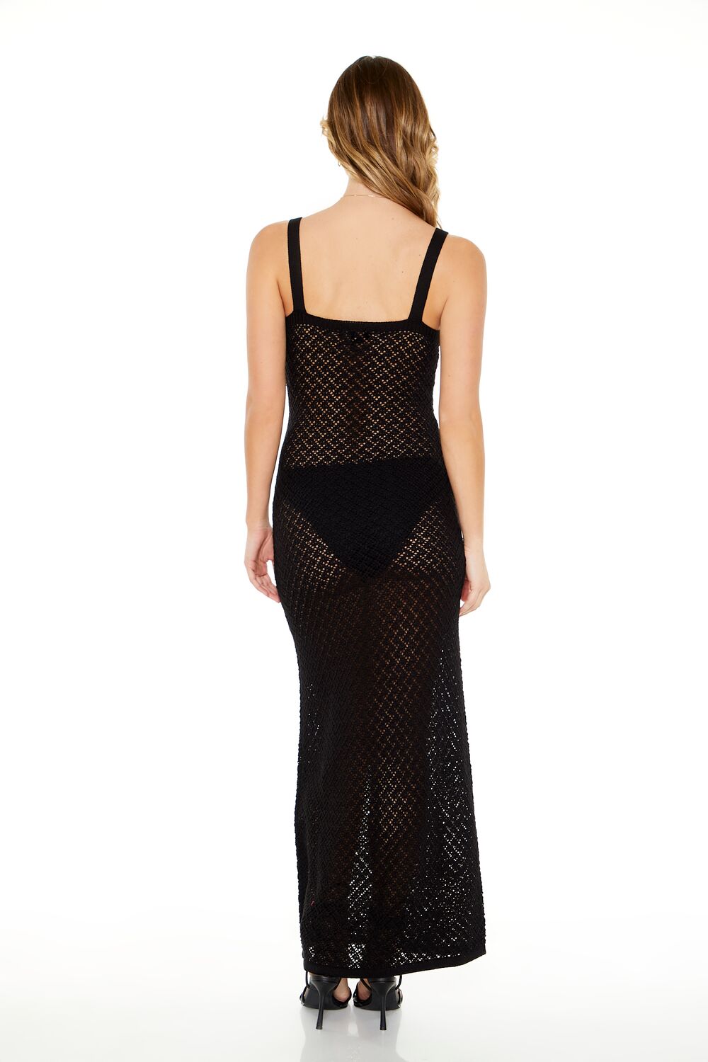 Sheer Crochet Maxi Dress