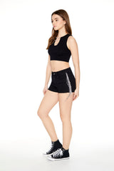 Rhinestone Fringe Denim Shorts