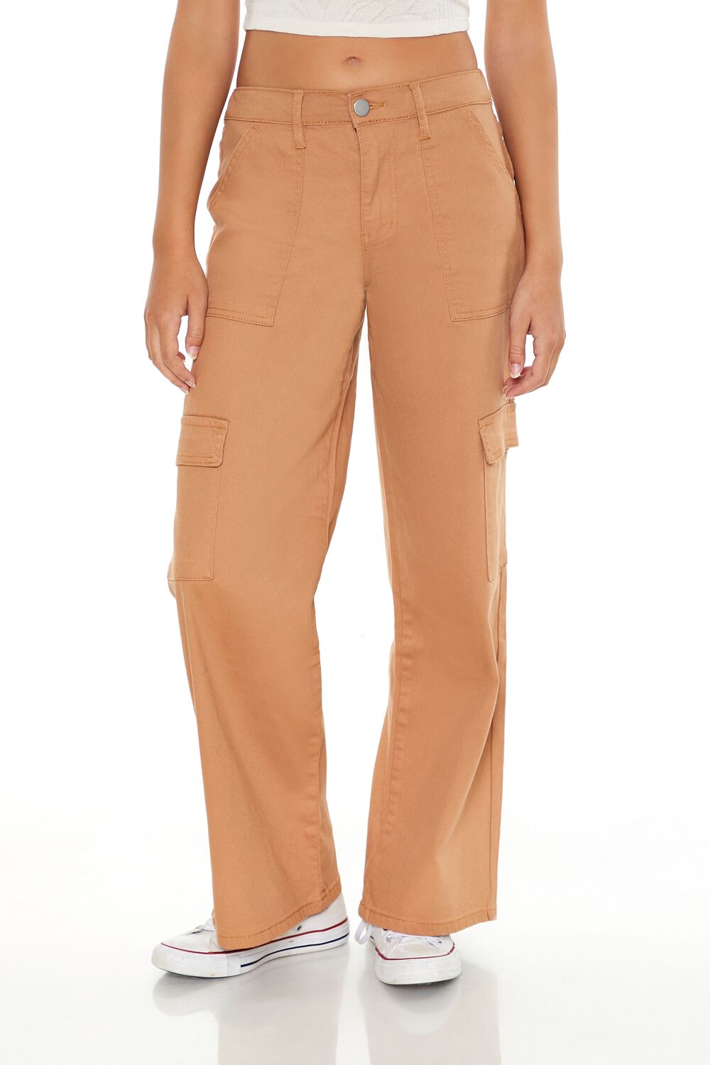 Twill Low-Rise Cargo Pants