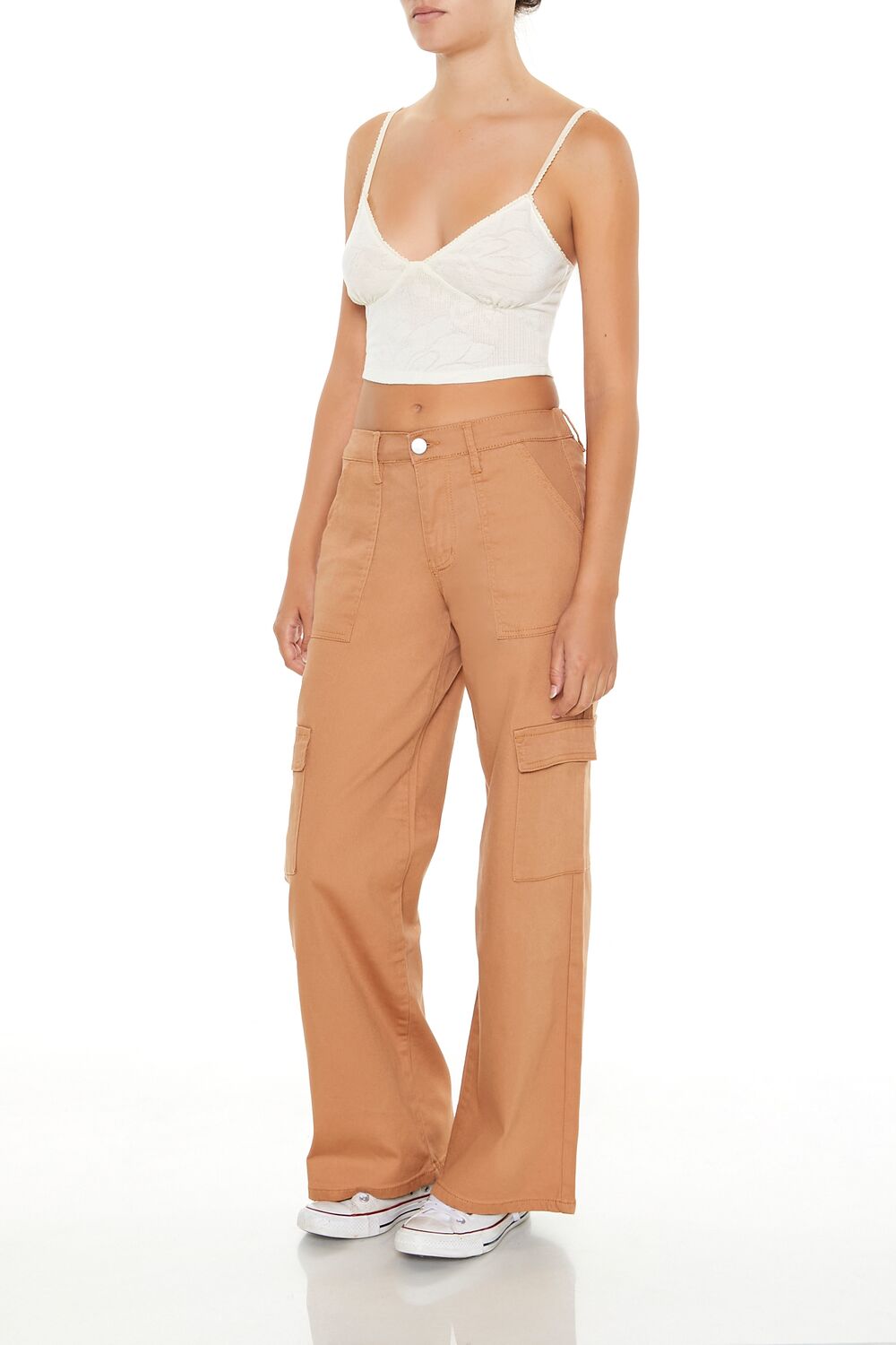 Twill Low-Rise Cargo Pants