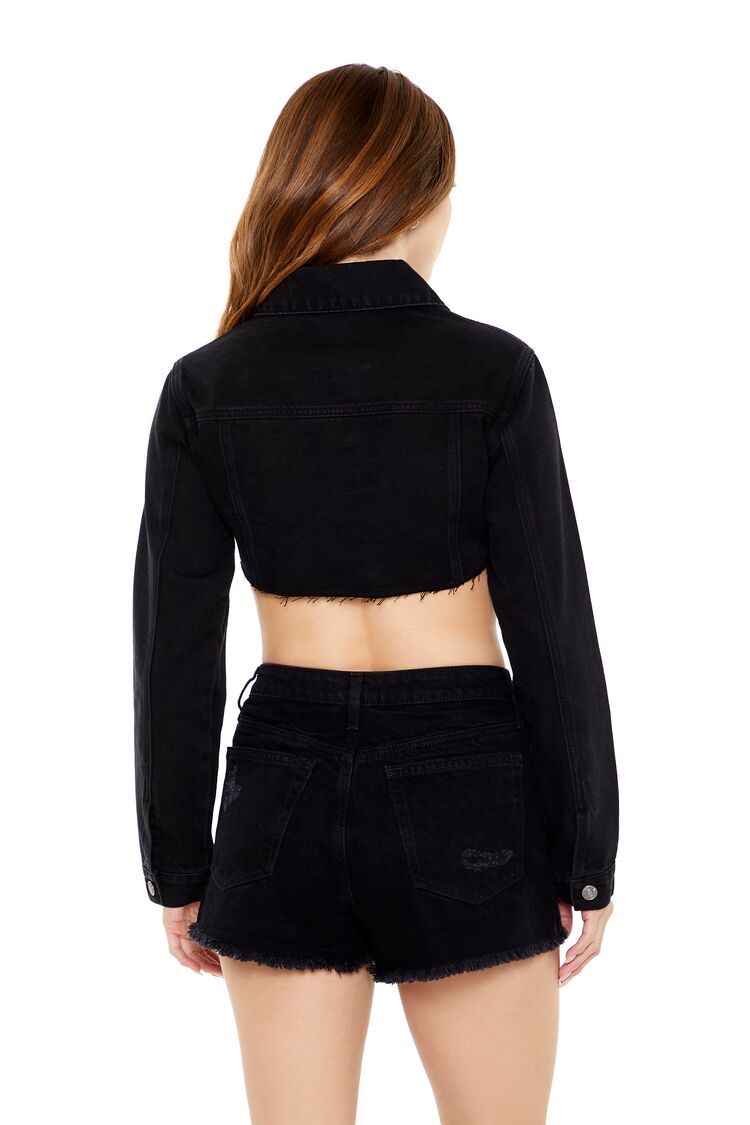 Cropped Denim Trucker Jacket