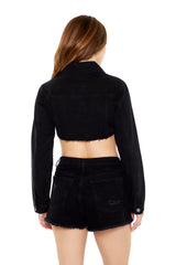 Cropped Denim Trucker Jacket