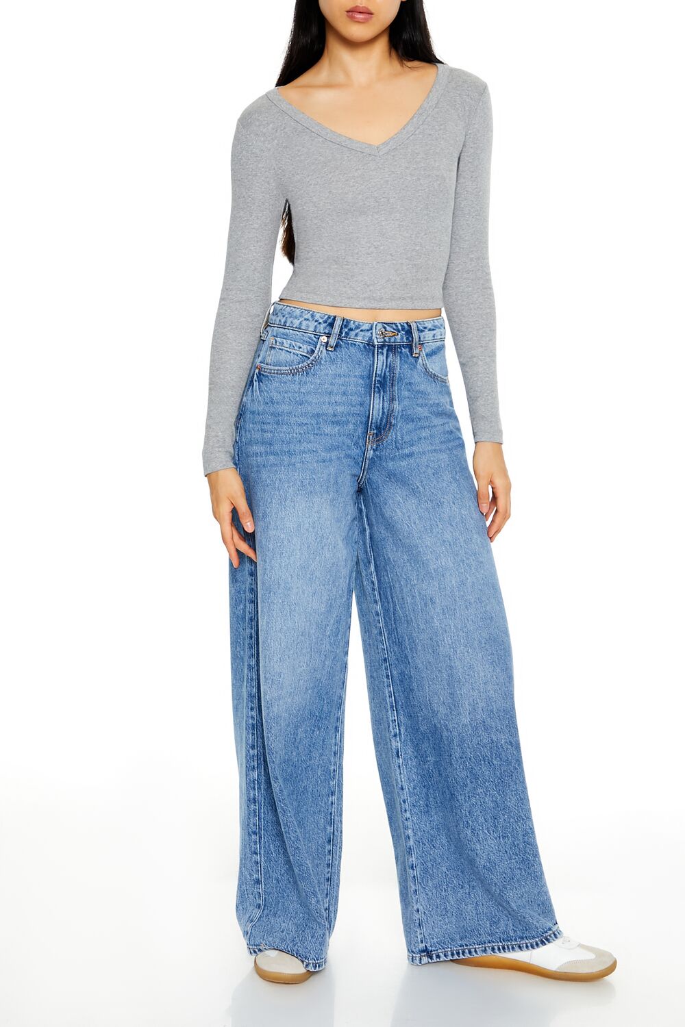 Cropped Long-Sleeve Top
