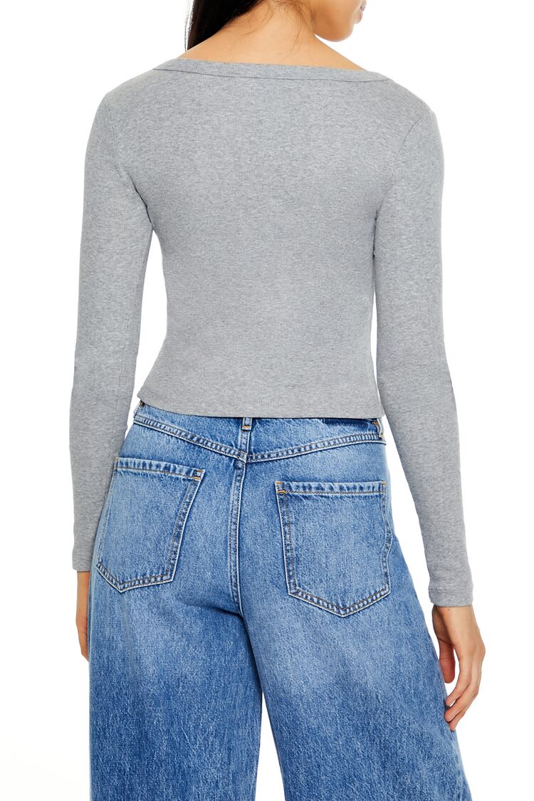 Cropped Long-Sleeve Top