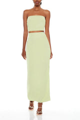 Tube Crop Top & Maxi Skirt Set
