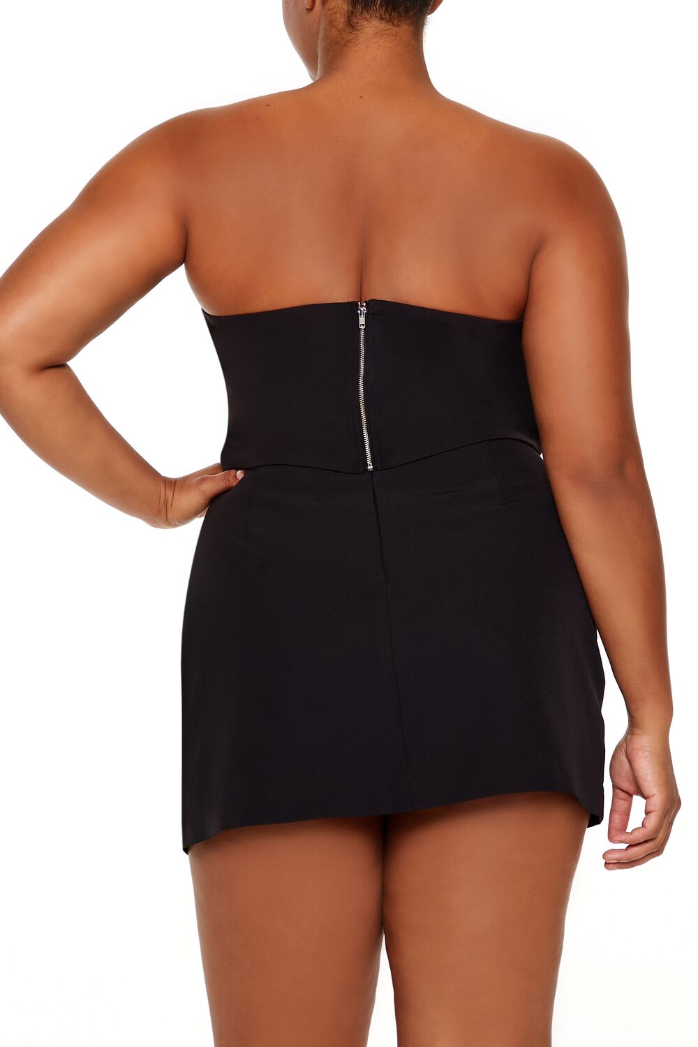 Plus Size Rhinestone Buckle Tube Top