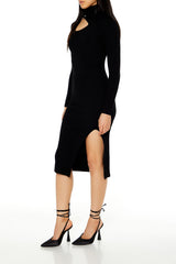 Cutout Sweater Midi Dress