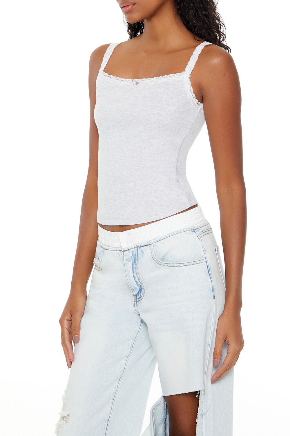 Rosette Lace-Trim Cami
