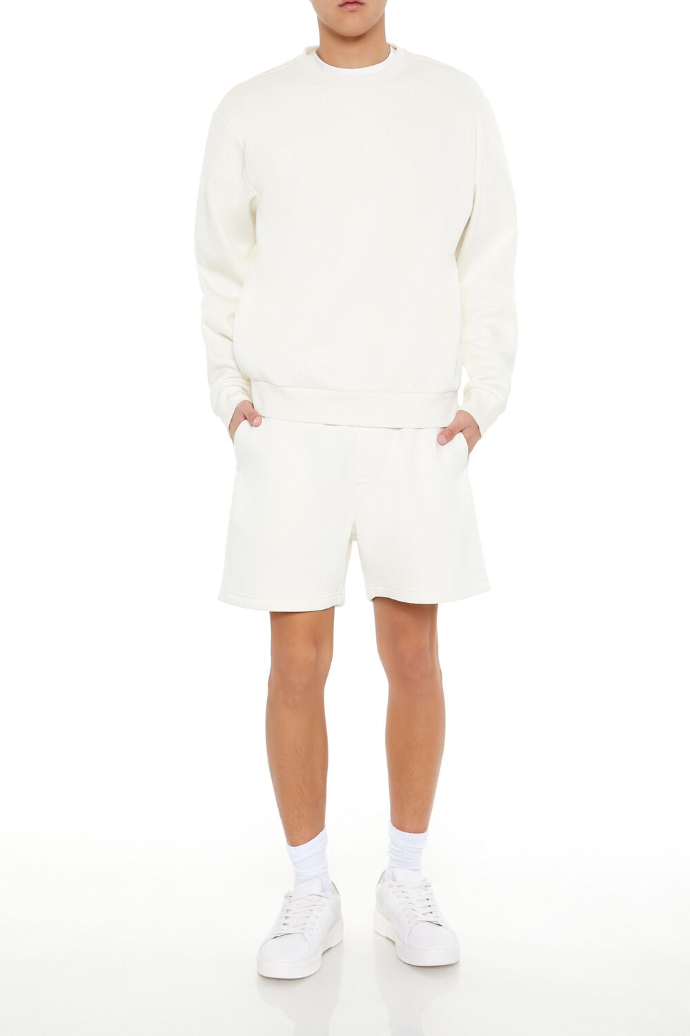 Drop-Sleeve Crew Pullover