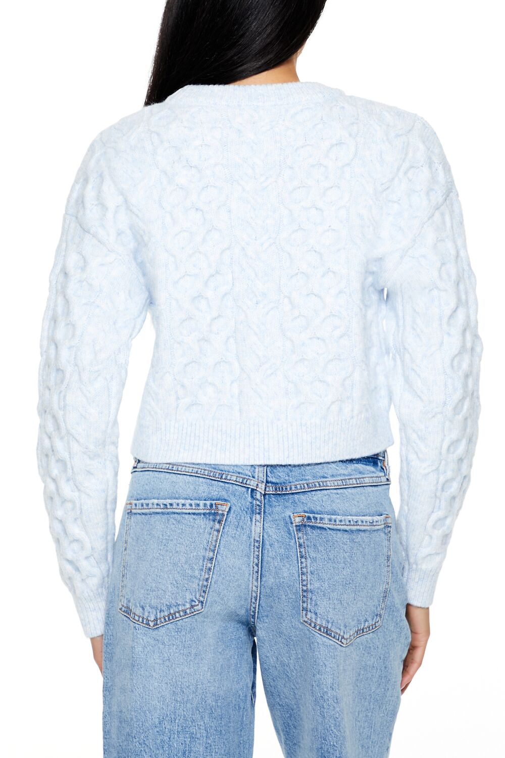 Honeycomb Knit Cropped Sweater