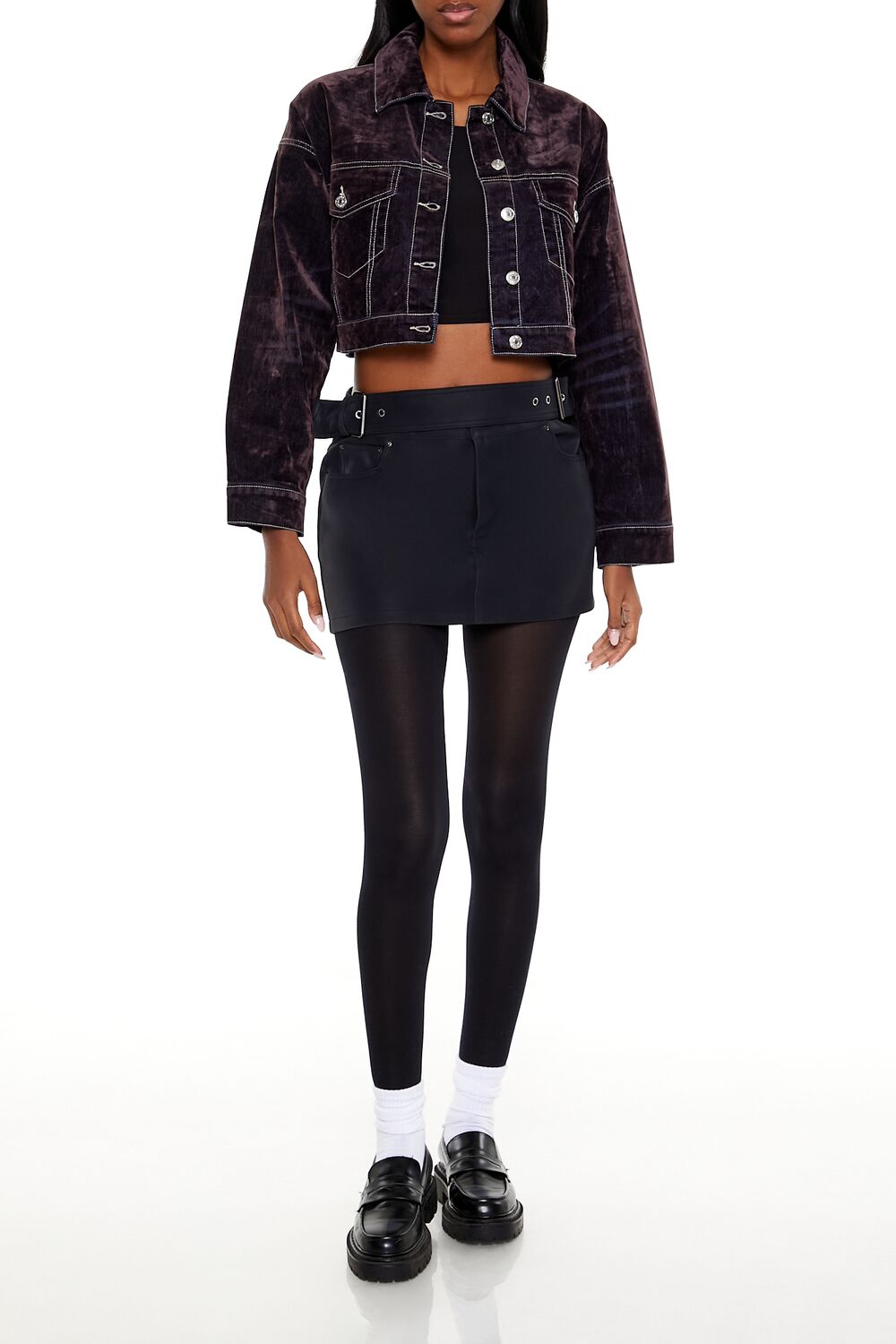 Cropped Denim Trucker Jacket