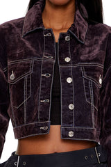 Cropped Denim Trucker Jacket