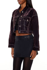 Cropped Denim Trucker Jacket