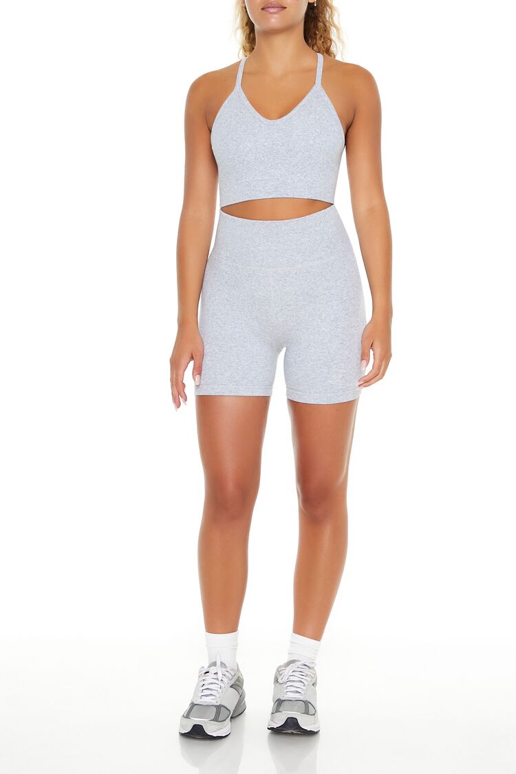 Seamless Strappy Longline Sports Bra