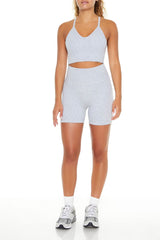 Seamless Strappy Longline Sports Bra