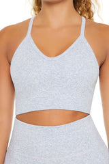 Seamless Strappy Longline Sports Bra