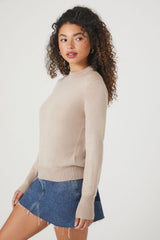 Ribbed-Trim Sweater