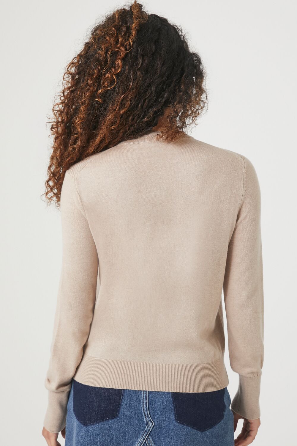 Ribbed-Trim Sweater