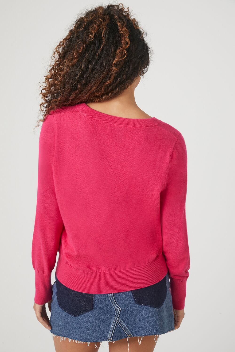Ribbed V-Neck Sweater