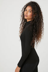 Fitted Mock Neck Sweater