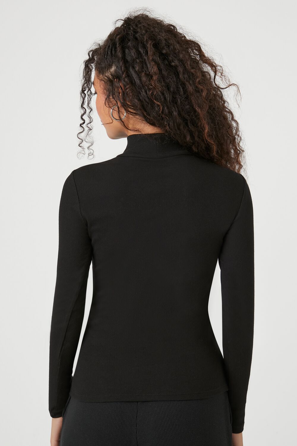 Fitted Mock Neck Sweater