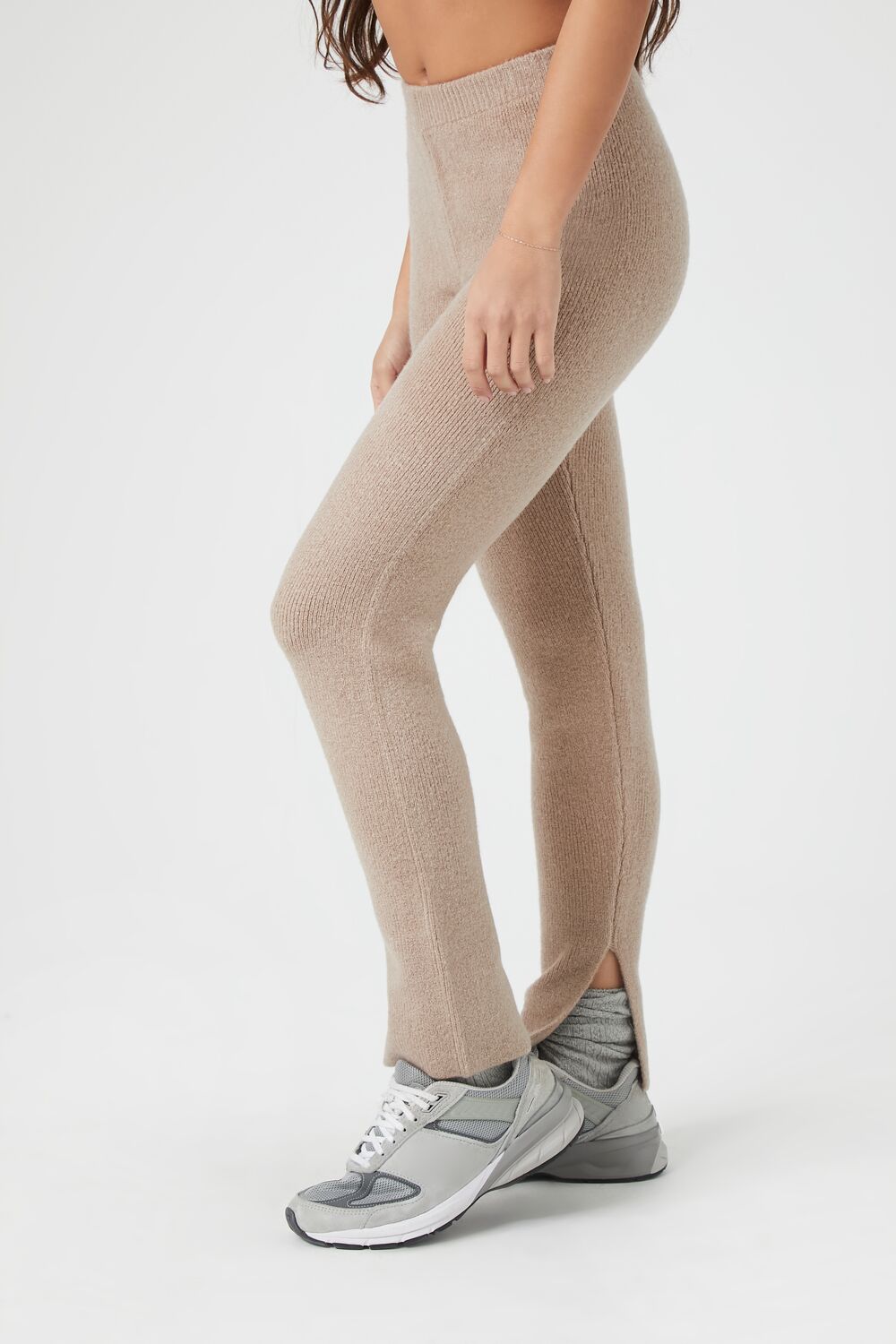 Sweater-Knit Straight Pants