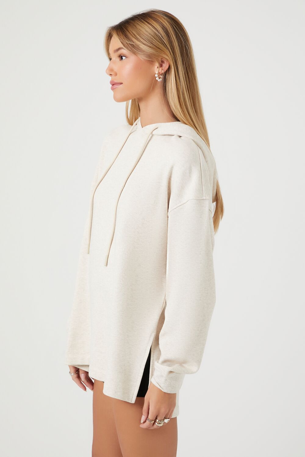 French Terry High-Low Hoodie