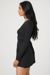 Contour Sculpt Wrap Mini Dress