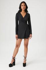 Contour Sculpt Wrap Mini Dress