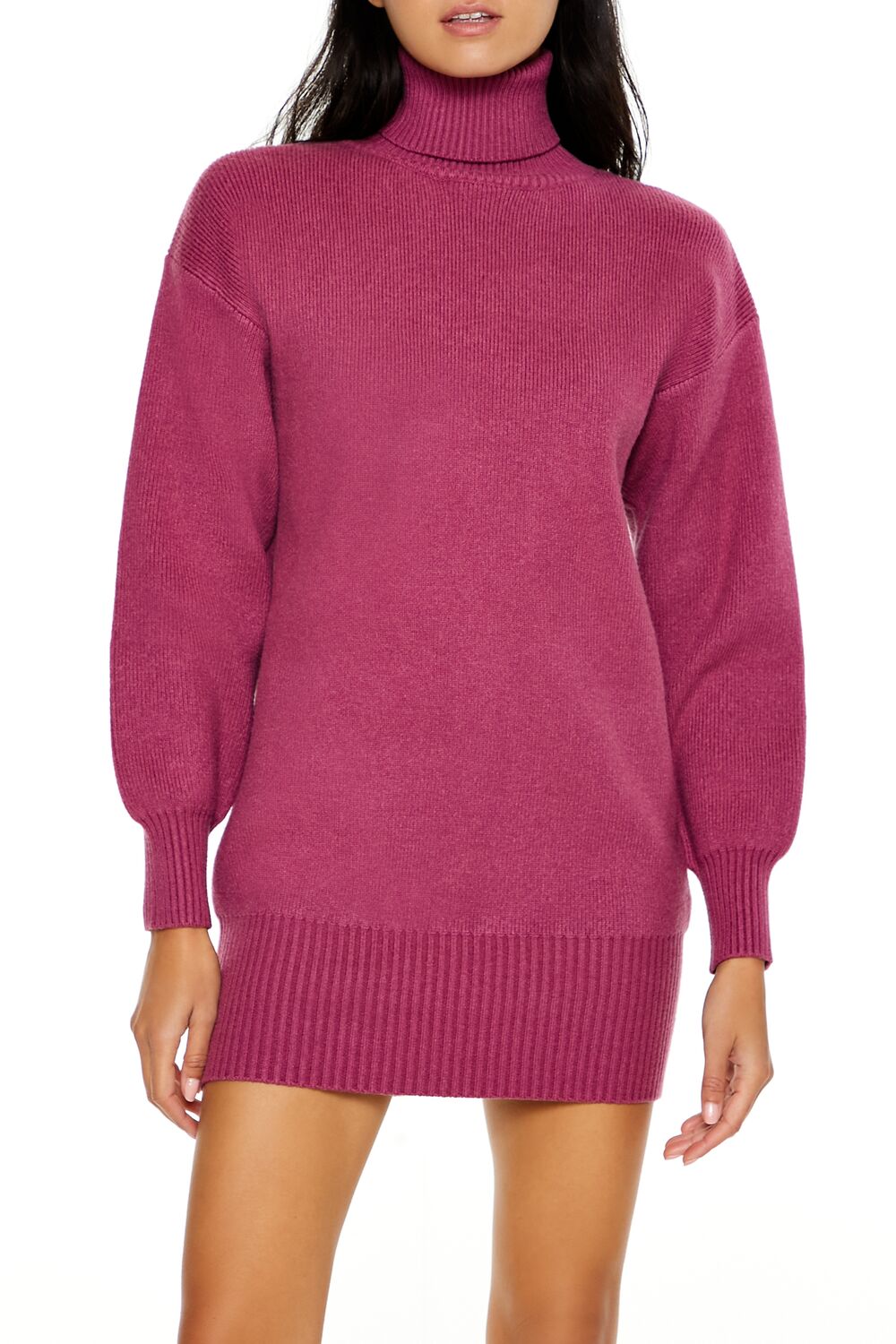 Turtleneck Mini Sweater Dress
