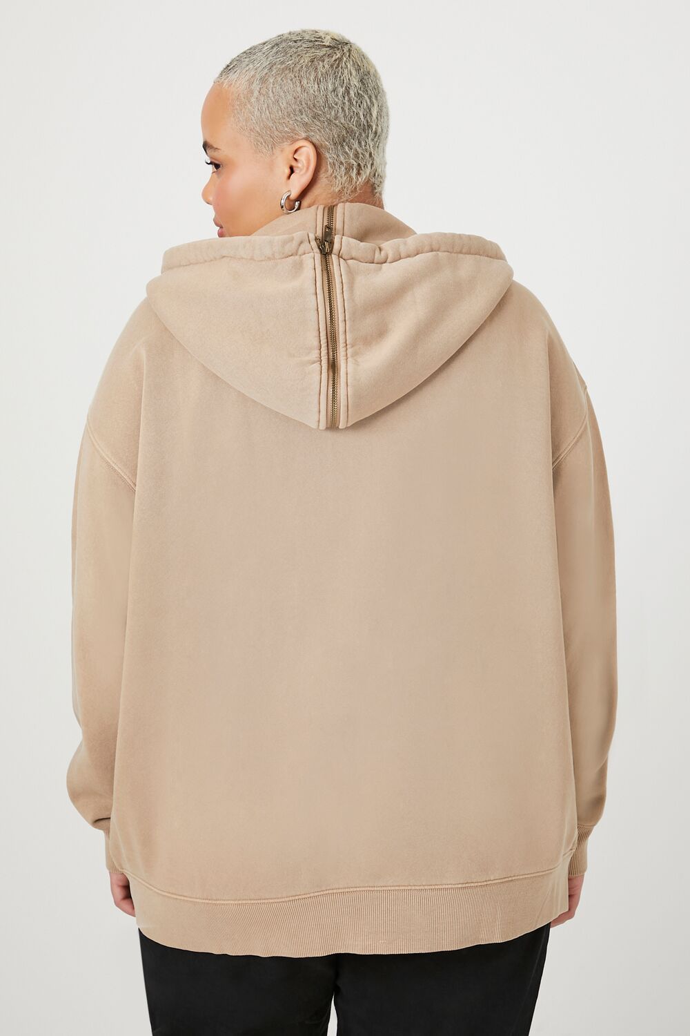 Plus Size Bow & Arrow Zip-Up Hoodie