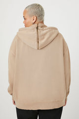 Plus Size Bow & Arrow Zip-Up Hoodie