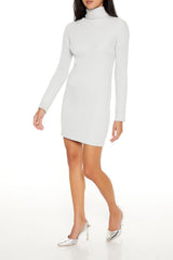 Turtleneck Mini Sweater Dress
