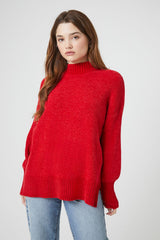 Ribbed Mock Neck Sweater