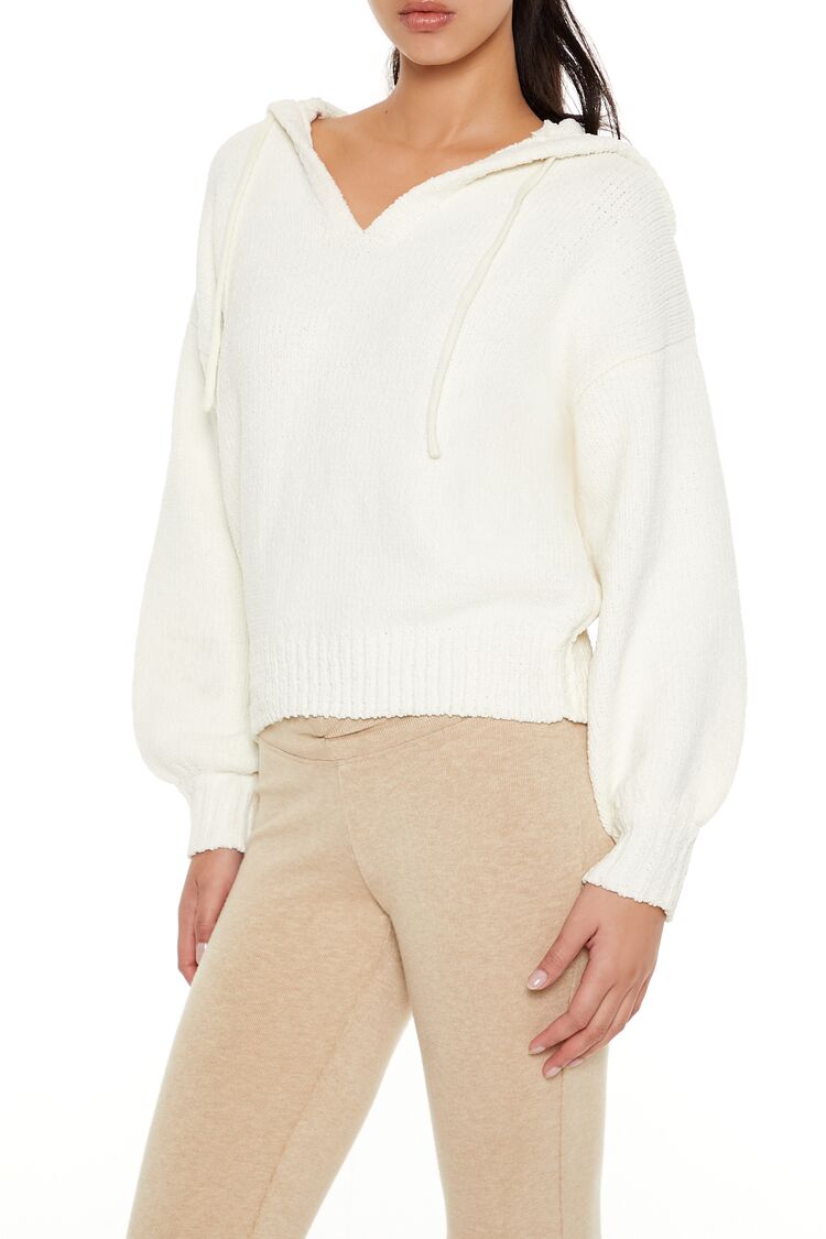 Hooded Drop-Sleeve Sweater