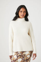 Ribbed Knit Turtleneck Sweater
