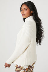 Ribbed Knit Turtleneck Sweater