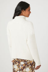 Ribbed Knit Turtleneck Sweater
