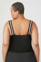 Plus Size Rhinestone-Trim Cami