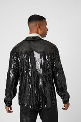 Sequin Drop-Sleeve Shirt