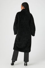 Faux Shearling Duster Coat