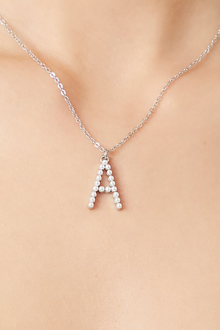 Rhinestone Initial Pendant Necklace