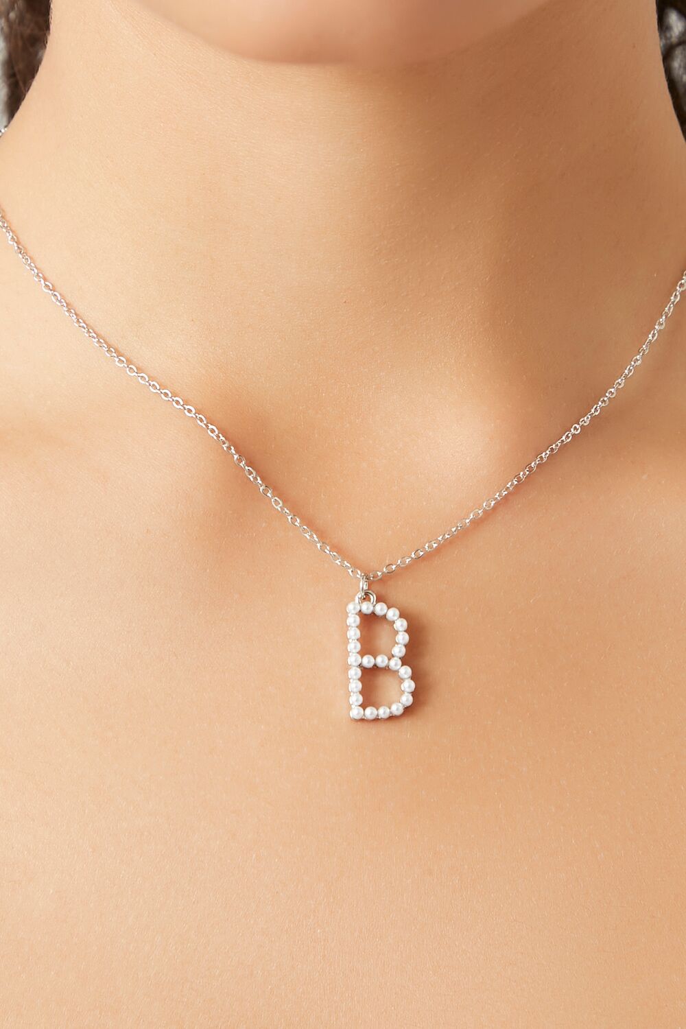 Rhinestone Initial Pendant Necklace