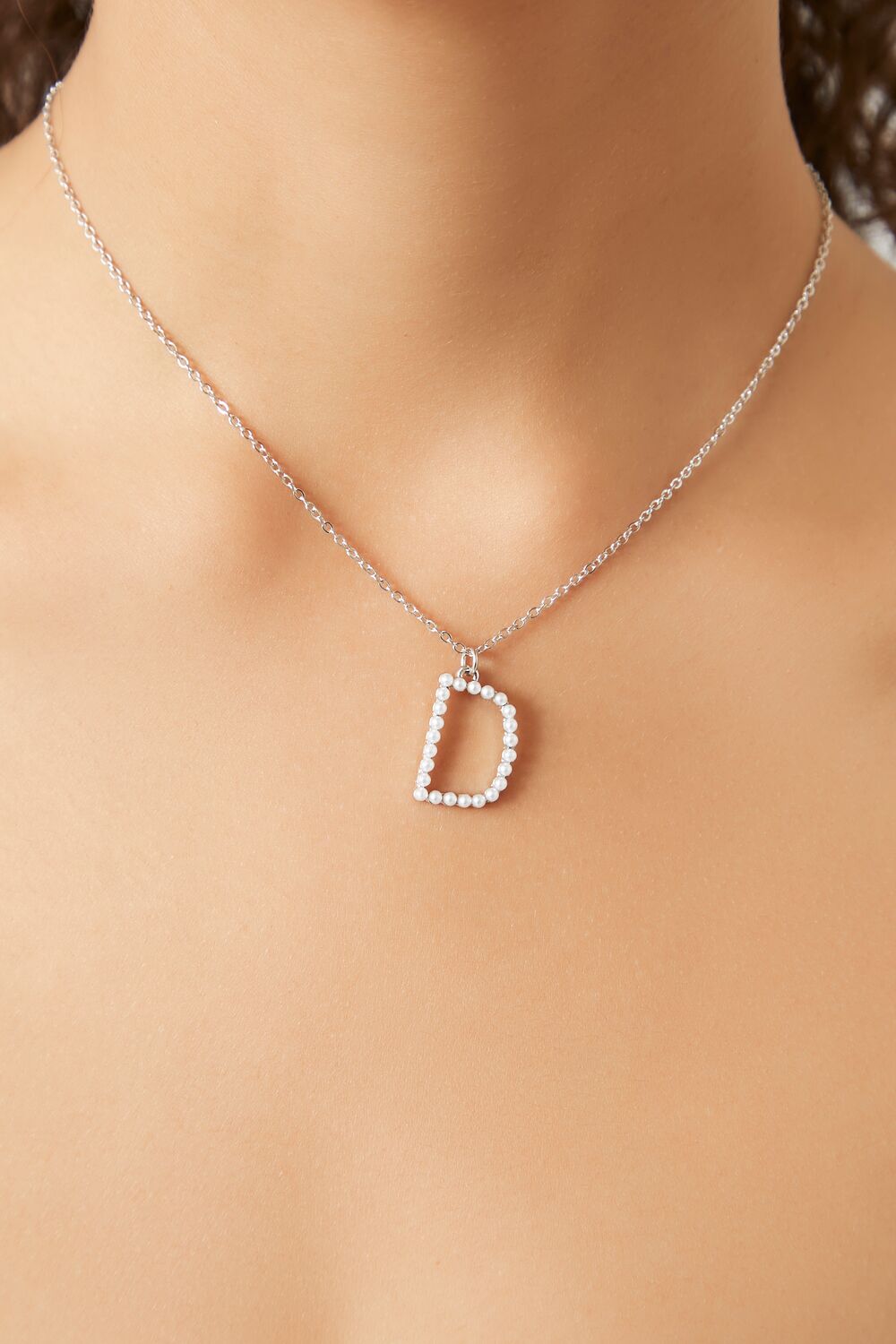 Rhinestone Initial Pendant Necklace